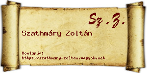 Szathmáry Zoltán névjegykártya