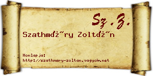 Szathmáry Zoltán névjegykártya