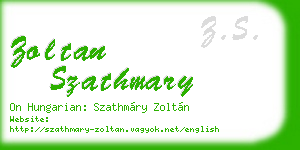 zoltan szathmary business card