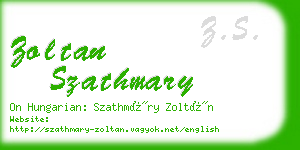 zoltan szathmary business card